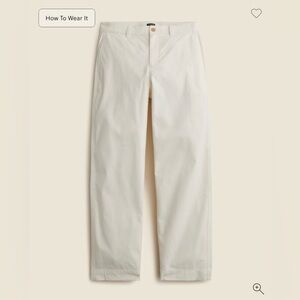 J Crew Barrel leg pant in cotton blend